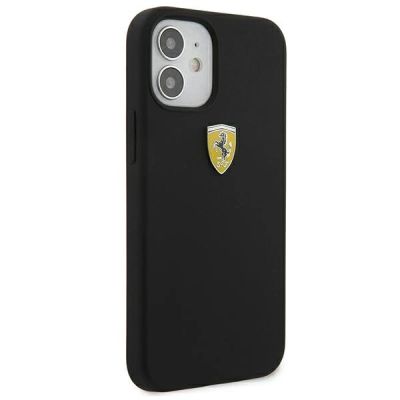 4. Ferrari FESIHCP12SBK iPhone 12 mini 5.4" schwarz/schwarz Hardcase On Track Silicone