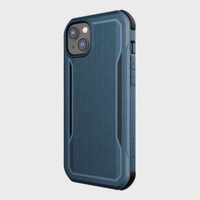 6. Raptic X-Doria Fort Case iPhone 14 mit gepanzerter blauer MagSafe-Hülle