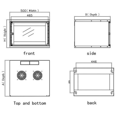 5. TECHLY WANDSCHRANK ECO 19 6U/320MM MONTIERT C
