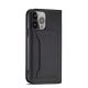 11. Magnetkartenetui für Samsung Galaxy S23 Flip Cover Wallet Stand schwarz