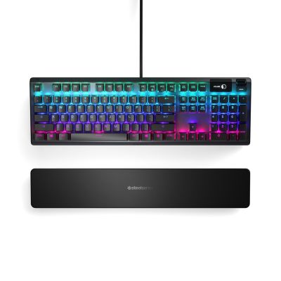 4. SteelSeries Apex 5 Gaming-Tastatur, US-Layout, kabelgebunden, Schwarz SteelSeries Apex 5 Gaming-Tastatur Hybride blaue mechanische Gaming-Schalter garantiert für 20 Millionen Tastenanschläge, intelligentes OLED-Display