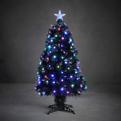 6. Dekorativer Glasfaser-Weihnachtsbaum, mehrfarbig, 90 cm, Luca