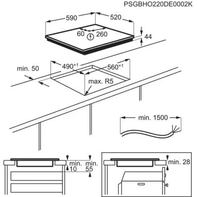 2. ELECTROLUX EIT60433CT SaphirMatt Induktionskochfeld