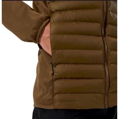 8. Berghaus Vaskye Hybridjacke mit Kapuze, Größe M, Braun
