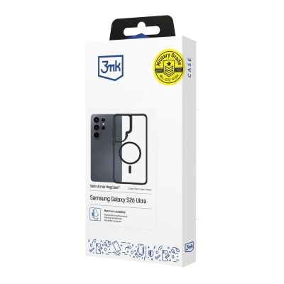 3. 3mk Satin Armor MagCase für Samsung Galaxy S26 Ultra – Transparent Schwarz