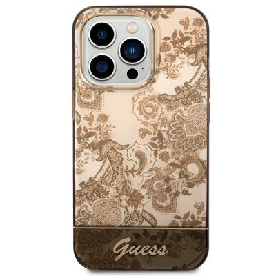 3. Guess GUHCP14XHGPLHC iPhone 14 Pro Max 6,7" ockerfarbene Hardcase-Porzellankollektion