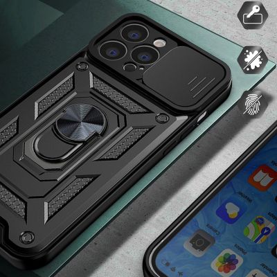 6. Hybrid Armor Camshield Hülle für Vivo Y16 / Vivo Y02s gepanzerte Hülle mit Kameraabdeckung schwarz