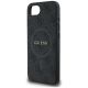 6. Guess PU Leder 4G Farbige Ringhülle mit MagSafe für iPhone 16e - Schwarz