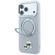 2. Karl Lagerfeld with Ring Stand 360 Karl & Choupette Heads Pin MagSafe Hülle für iPhone 18 Pro Max / 17 Pro Max – Grau