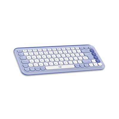 4. Logitech Pop Icon Combo Tastatur und Maus inklusive, universelle Bluetooth-QWERTZ-Tastatur, türkisch-lila, weiß