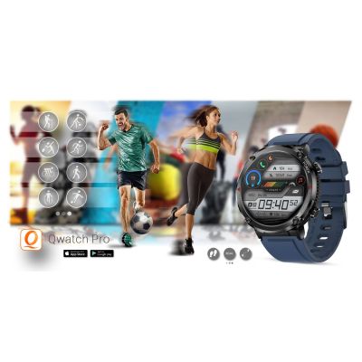 16. Gravity GT21-5 Smartwatch + marineblaues Silikonarmband
