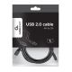 3. GEMBIRD CCP-USB2-AMCM-1M Kabel (USB 2.0 M - USB Typ CM; 1 m; schwarz)