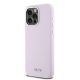 2. DKNY Flüssigsilikon-Hülle mit kleinem Metalllogo und MagSafe-Funktion für iPhone 15 Pro Max – Pink