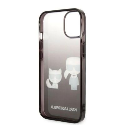 7. Karl Lagerfeld KLHCP14LTGKCK iPhone 14 Pro 6.1" Hardcase schwarz / schwarz Gradient Ikonik Karl & Choupette