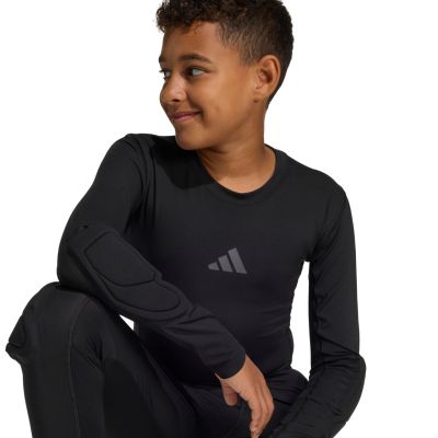 6. adidas Gepolstertes Torwart-Langarmshirt für Kinder, Schwarz KA1678