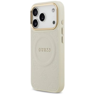 2. Guess Peony Hot Stamp MagSafe Case für iPhone 17 Pro - Beige