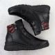 14. Schwarze Damen-Lederstiefeletten mit Keilabsatz Vinceza 39963