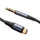 4. Joyroom Audio Transfer Series SY-A07 Miniklinke 3,5 mm / USB-C-Kabel 1,2 m – Schwarz