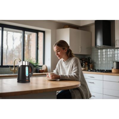 11. ELDOM Kabelloser Wasserkocher C185C TRIPO Schwarz 1000W 0,8 L, BPA-frei, isoliert