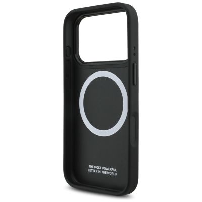 7. BMW M Tricolor Metal Logo MagSafe Case für iPhone 17 Pro – Schwarz