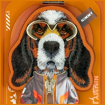 6. Nimmy Cool&Cute 2.0 Hunde-Hülle für iPhone 17 Pro Max mit magnetischer Aufhängung – Orange