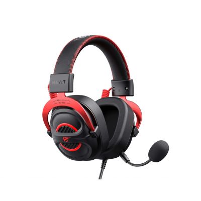 5. Havit H2002E Pro Gaming-Kopfhörer (Schwarz/Rot)