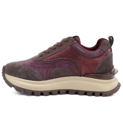 7. Leder-Plateau-Sneaker, burgunderrot, Artiker 59C0009
