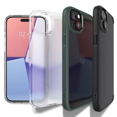 11. Spigen Crystal Hybrid-Hülle für iPhone 15 Plus – transparent und beige