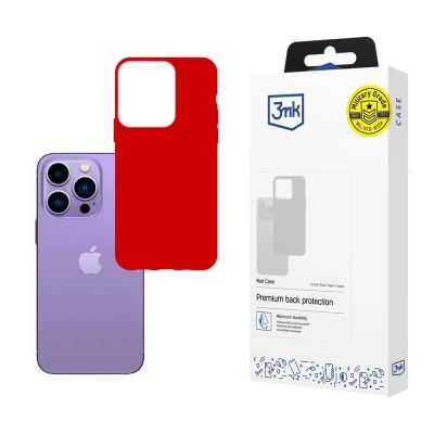 Hülle für iPhone 14 Pro Max Serie 3mk Matt Case - rot