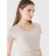 3. Damen Crop Top schlichtes T-Shirt 4F 4FRSS25TTSHF2695-83S