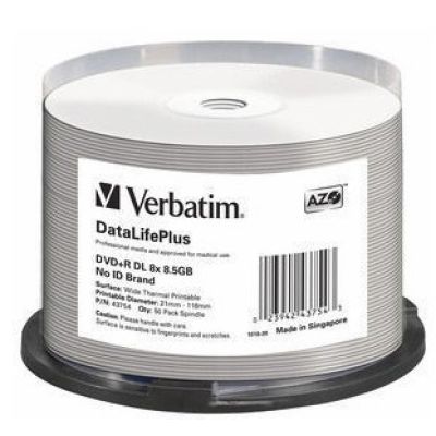 Verbatim DataLifePlus 8,5 GB DVD+R DL 50 Stück.