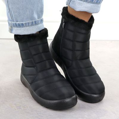 4. Damen-Schneestiefel, flach und gefüttert, schwarz, Potocki SU33069