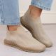 2. D&A W OLI257A beige Slip-On-Sneaker mit Strasssteinen