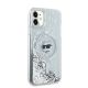 4. Karl Lagerfeld Liquid Glitter Choupette Head MagSafe Hülle für iPhone 11 / Xr – Transparent