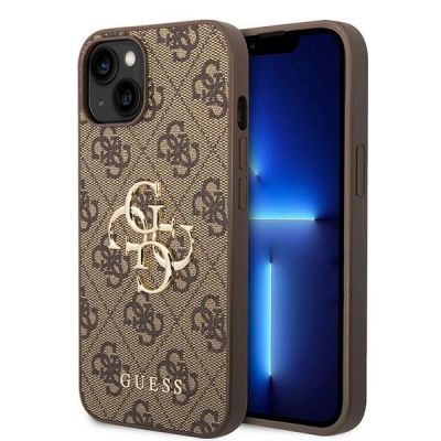 Guess GUHCP15M4GMGBR iPhone 15 Plus 6,7" braun/braunes Hardcase 4G Big Metal Logo