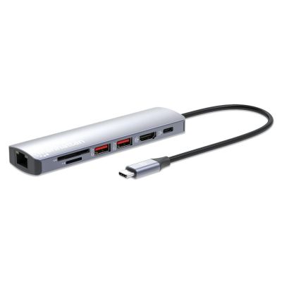 11. Manhattan 153966 Kabelgebundene Dockingstation USB 3.2 Gen 2 (3.1 Gen 2) Typ-C Silber