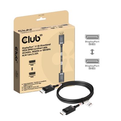 4. CLUB3D CAC-1092 DisplayPort-Kabel 1,6 m Schwarz