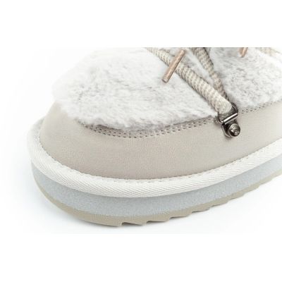 6. D.Franklin Damen Winter Schneestiefel, modisches Fellfutter, grau