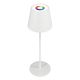 RealPower LED-RGB Tischlampe dimmbar mit Akku, weiss