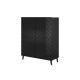 ABETO Bücherregal 100,5 x 40 x H 121,5 cm, schwarz/glänzend schwarz