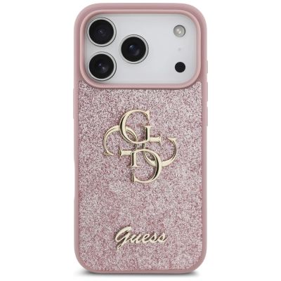 3. Guess Fixed Glitter Big 4G Hülle für iPhone 17 Pro / 18 Pro - Pink