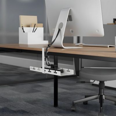 7. MACLEAN Kabelorganizer für unter den Schreibtisch, max. 5 kg, weiß, MC-105 W