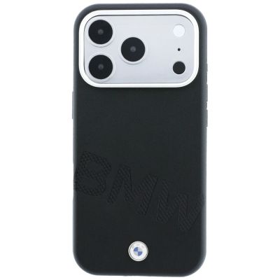 3. BMW Logo mit schrägen Prägebuchstaben, MagSafe-Hülle für iPhone 18 Pro Max / 17 Pro Max – Schwarz