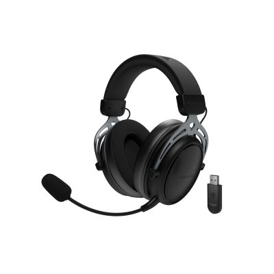 2. GENESIS Toron 706 Kabelgebundenes & kabelloses Gaming-Headset mit Bügel, USB Typ-C, Bluetooth, Schwarz