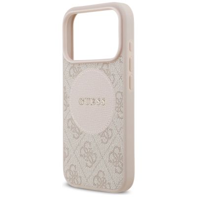 6. Guess 4G Circle Classic Logo MagSafe Case für iPhone 17 Pro - Pink