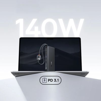 15. Baseus EnerFill FC41 25000mAh 145W Powerbank mit Digitalanzeige und integriertem Dual-USB-C-Kabel – Schwarz