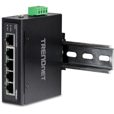 5. TRENDnet Industrie Switch 5 Port Fast Ethernet L2 DIN-Schiene