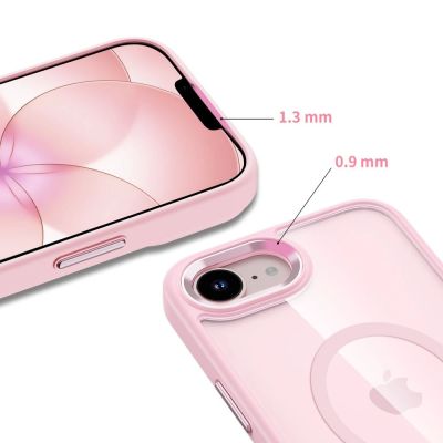 4. Tech-Protect Magmat MagSafe Hülle für iPhone 16e / 17e – Transparentes Rosa
