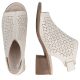 6. Beige Leder-Sandalen für Damen, geschlossen, Remonte Rieker R8777-60