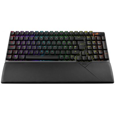 3. ASUS ROG Strix Scope II 96 Kabellose Gaming-Tastatur, USB + RF Wireless + Bluetooth, QWERTZ, Deutsch, Schwarz